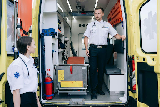 first responders on an ambulance
